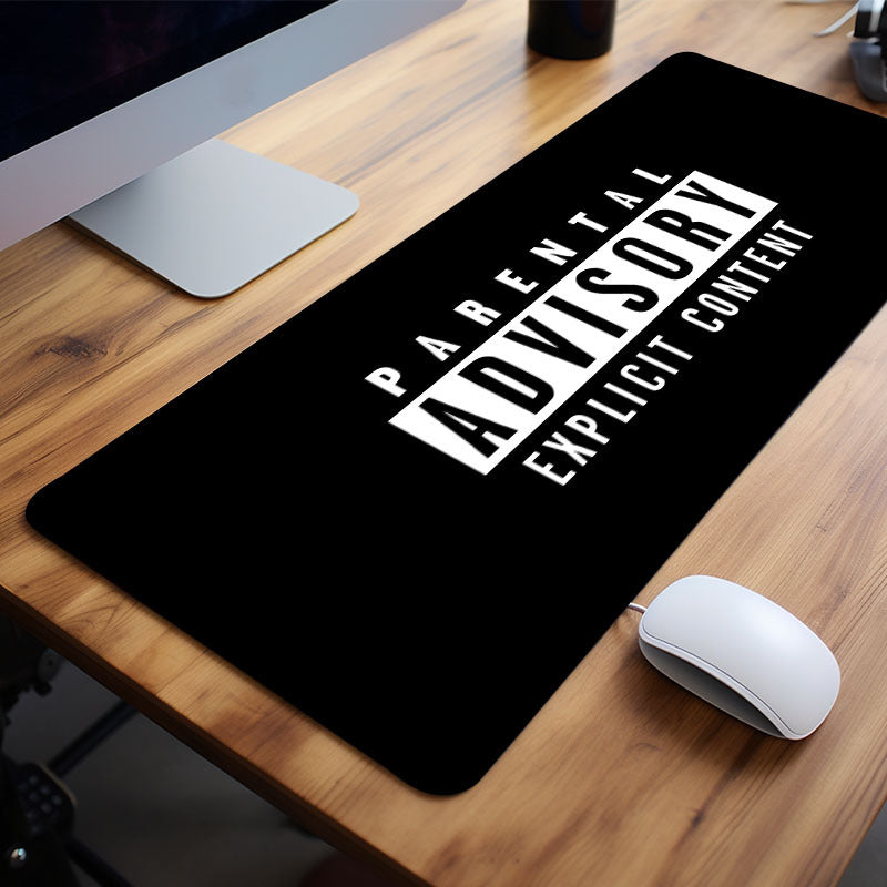 White Letter Mouse Pad, simple Mouse Pad, Long Non-slip Mouse Pad, Office Game Table Mat