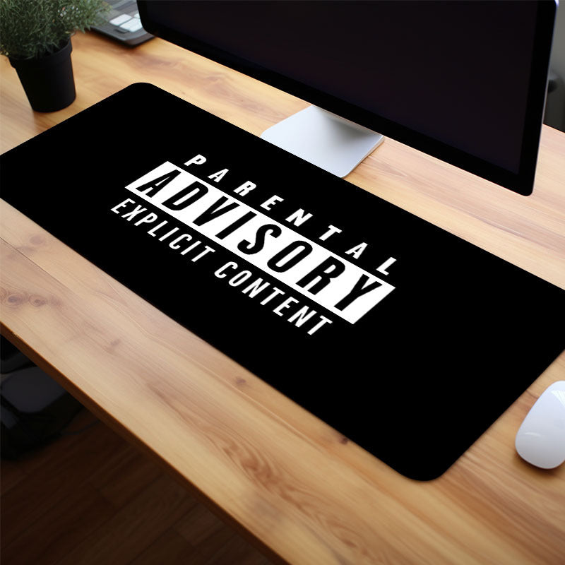 White Letter Mouse Pad, simple Mouse Pad, Long Non-slip Mouse Pad, Office Game Table Mat