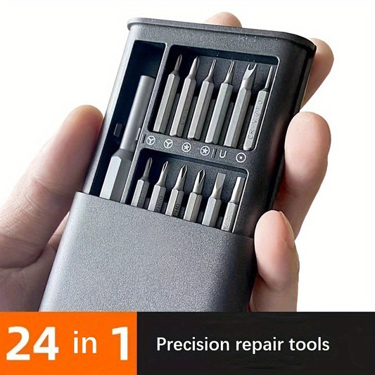 24pcs Multifunction Household Screwdriver Set For Computer Phone Dismantle Maintenance Precision Tool Set For Computer, Phone