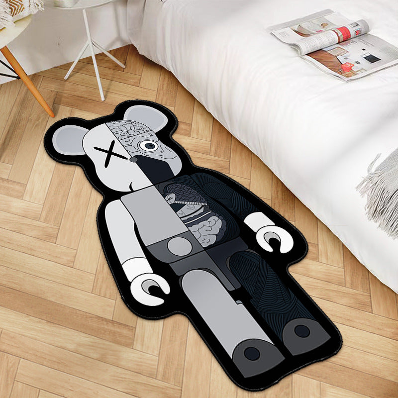 Cross-border alien cartoon violent bear rug bearbrick building block bear rug creative net red living room home