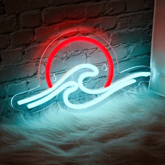 Sunrise Sunset Neon Sign Light - Add a Touch of Paradise to Your Home!