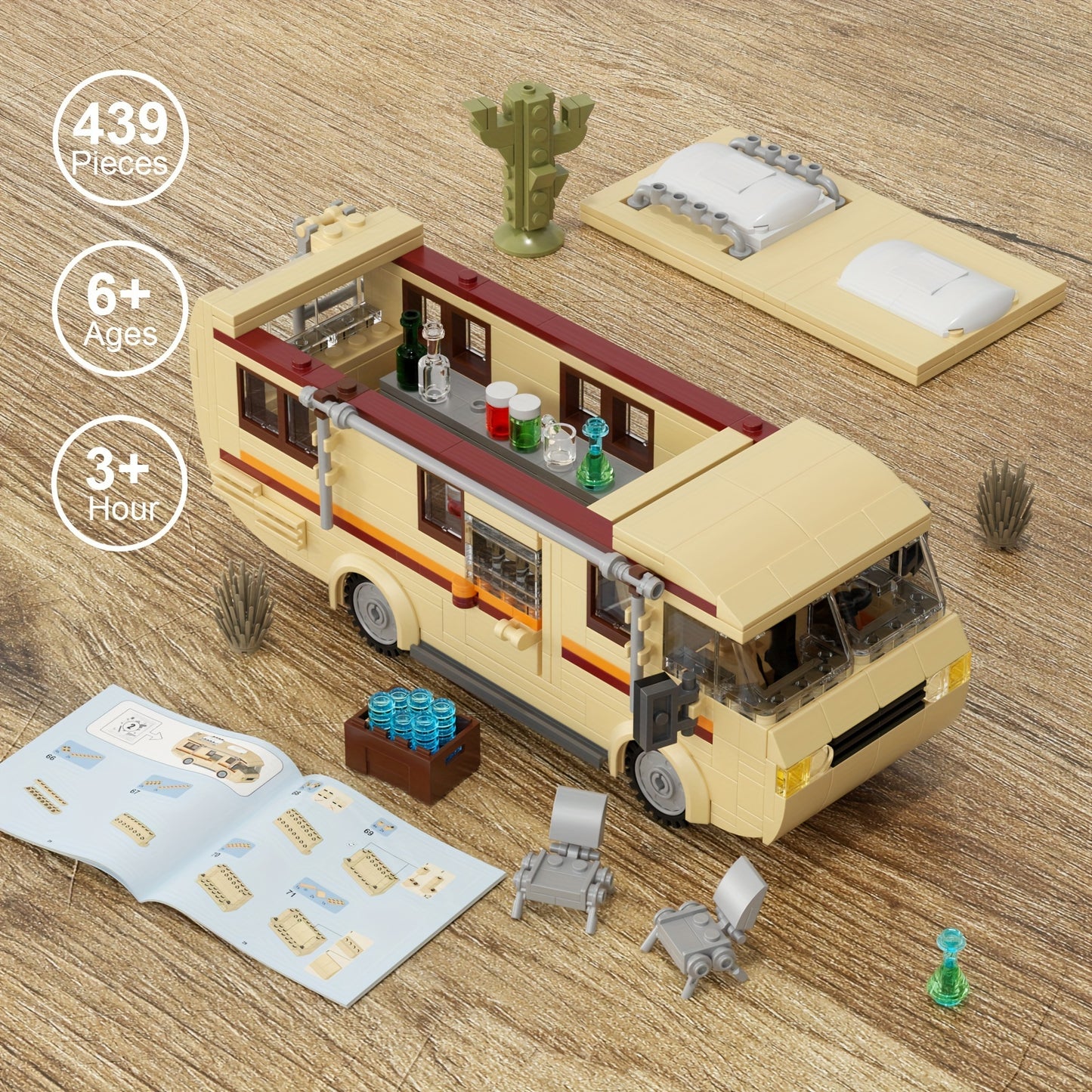 439pcs Building Block RV, Building Block Model, TV Series, Exquisite Collectibles, Christmas, Halloween And Birthday Gifts