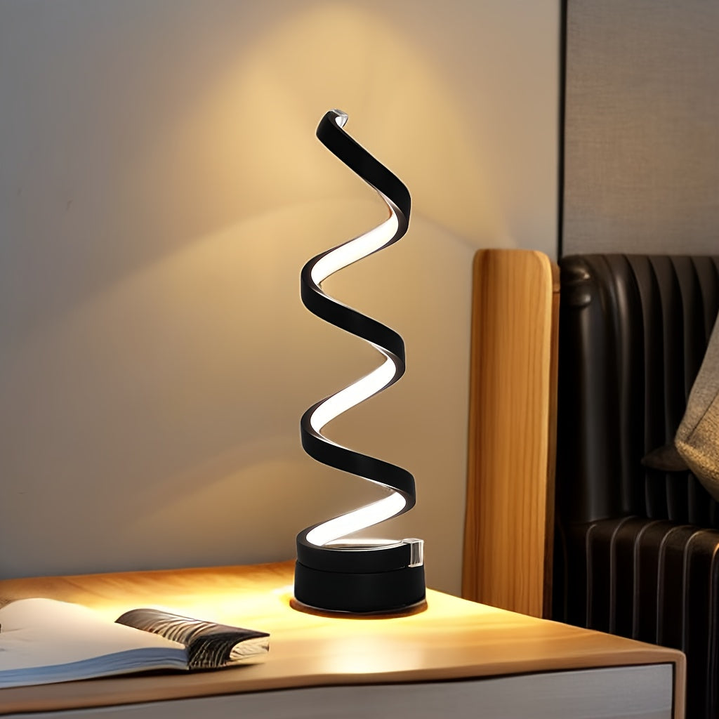 1pc Spiral Table Lamp, Christmas Gift Night Light, An Excellent Original Art Table Lamp To Surprise Yourself