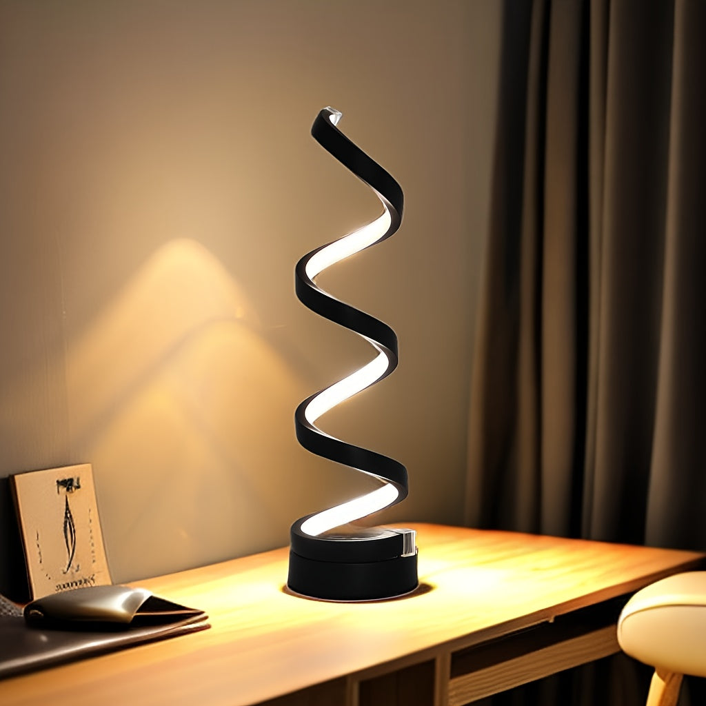 1pc Spiral Table Lamp, Christmas Gift Night Light, An Excellent Original Art Table Lamp To Surprise Yourself